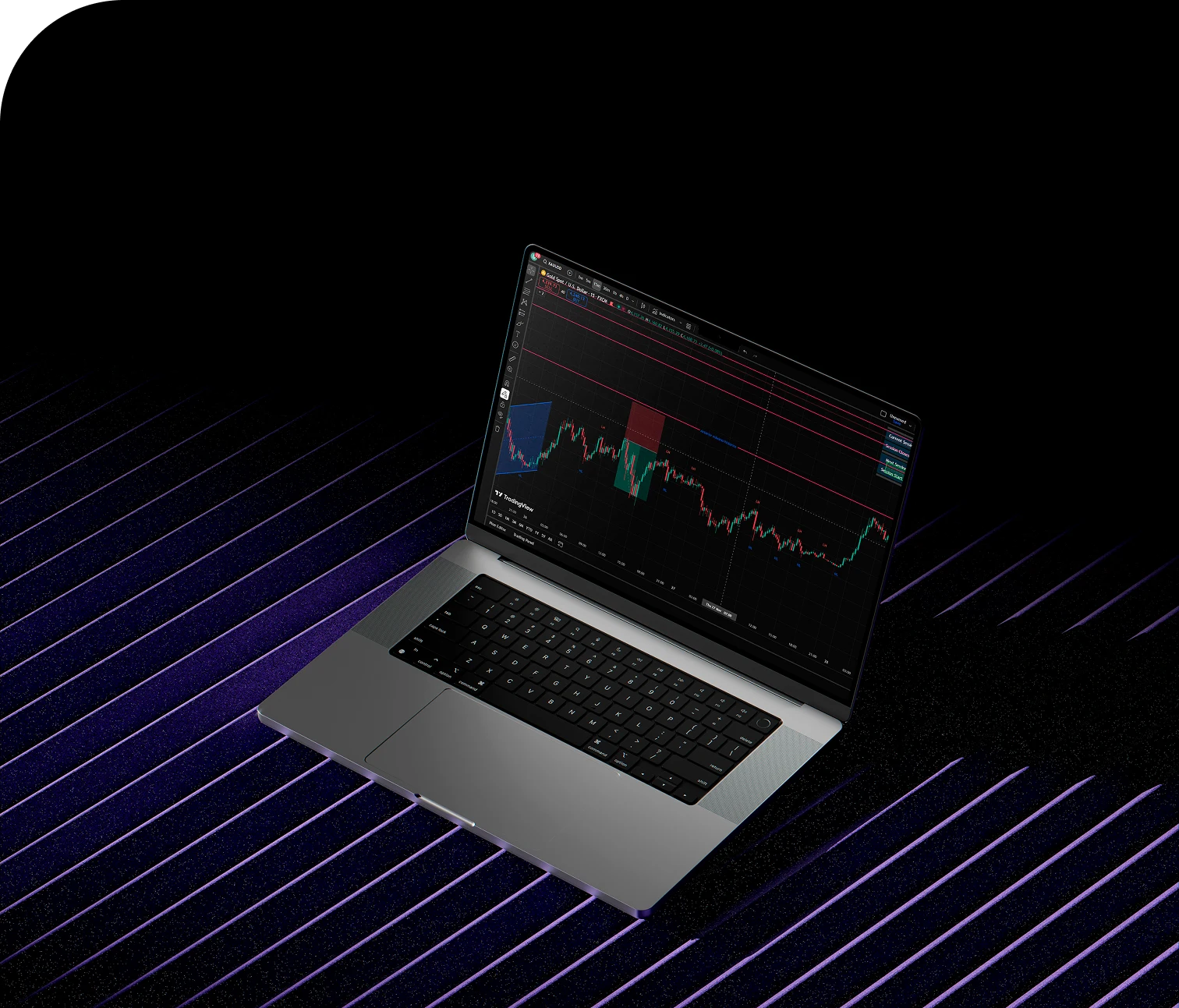 social trading laptop mockup